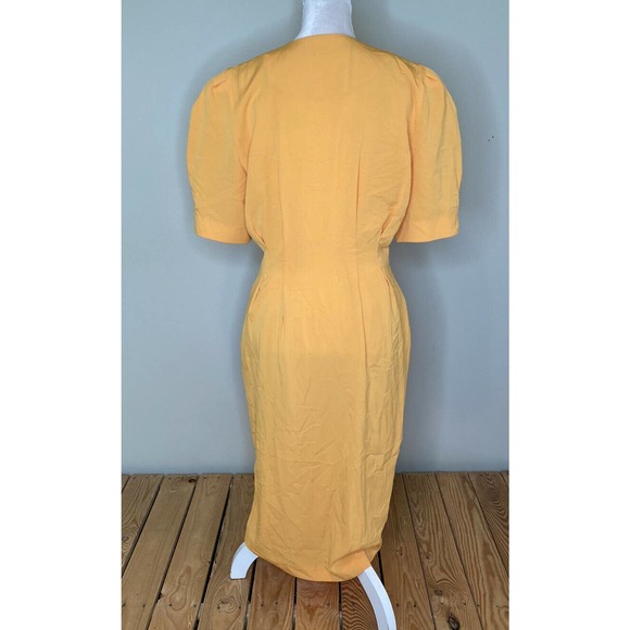 Vintage MS. CHAUS Button Front Midi Dress Size 10 - Picture 2 of 9